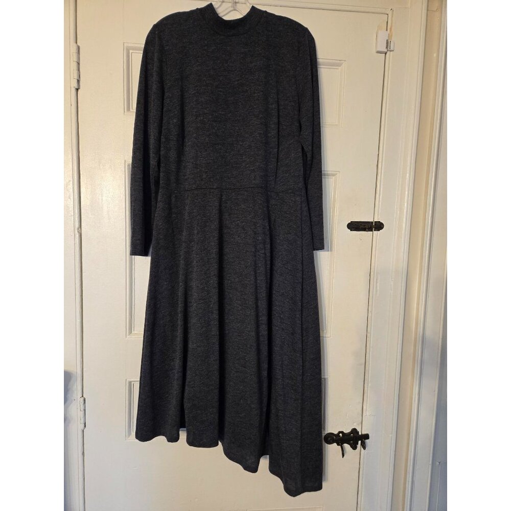 Eloquii Size 14 Navy Gray Heather Sweater dress